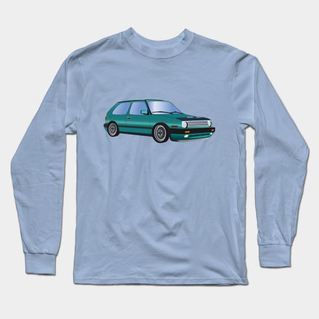 Retro Car Long Sleeve T-Shirt by Karlie Designs